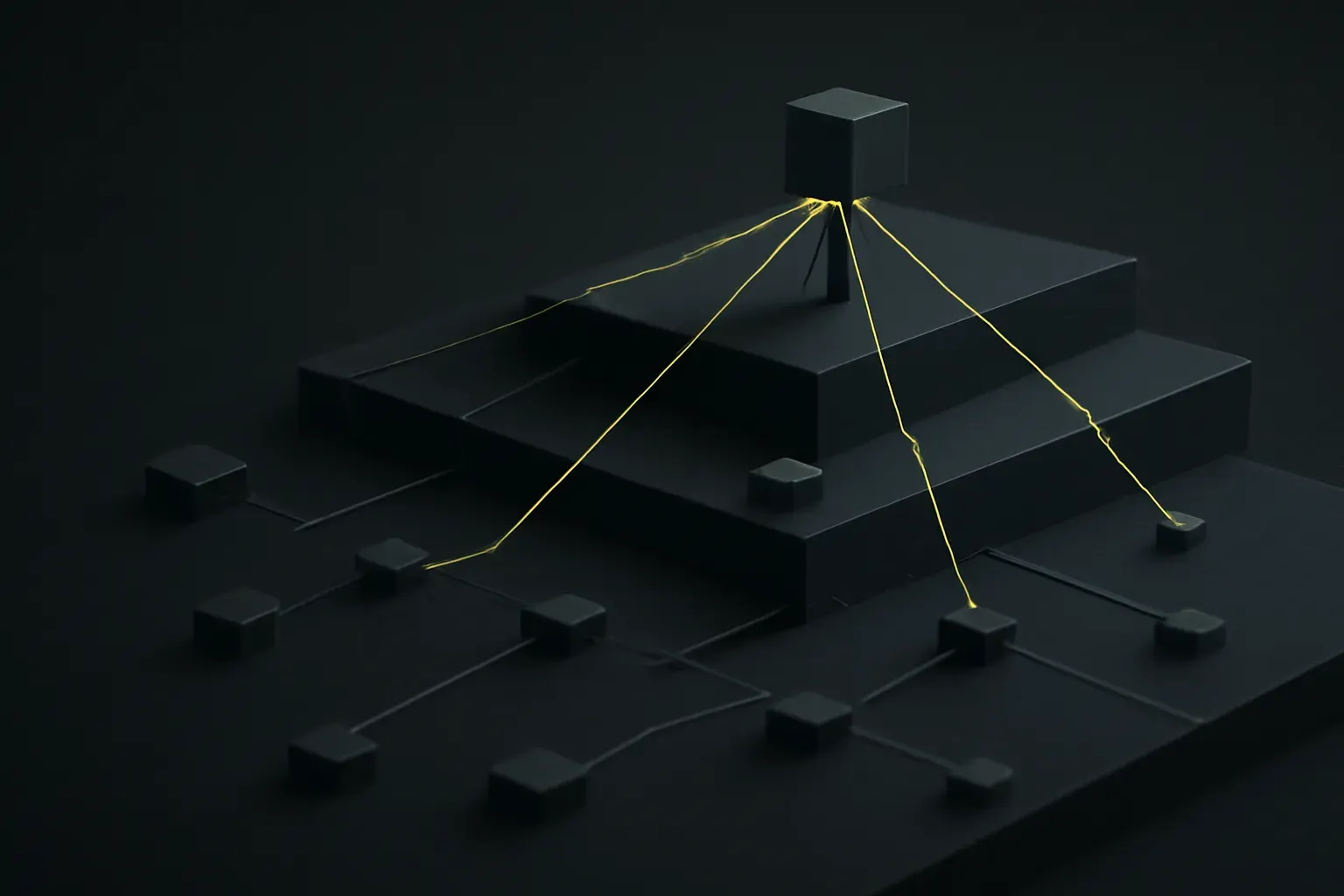 Network of nodes joined by lime edges.